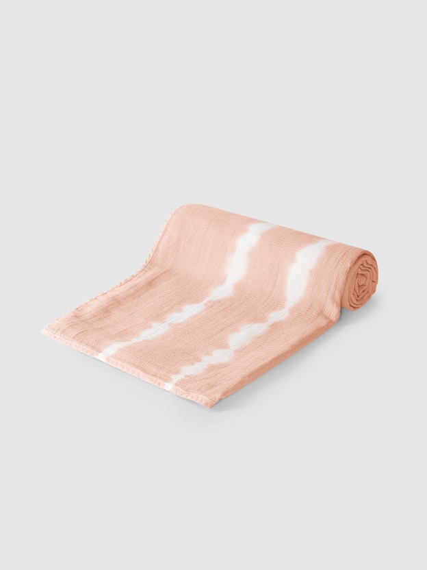 Manta arrullo tie-dye con bolsita