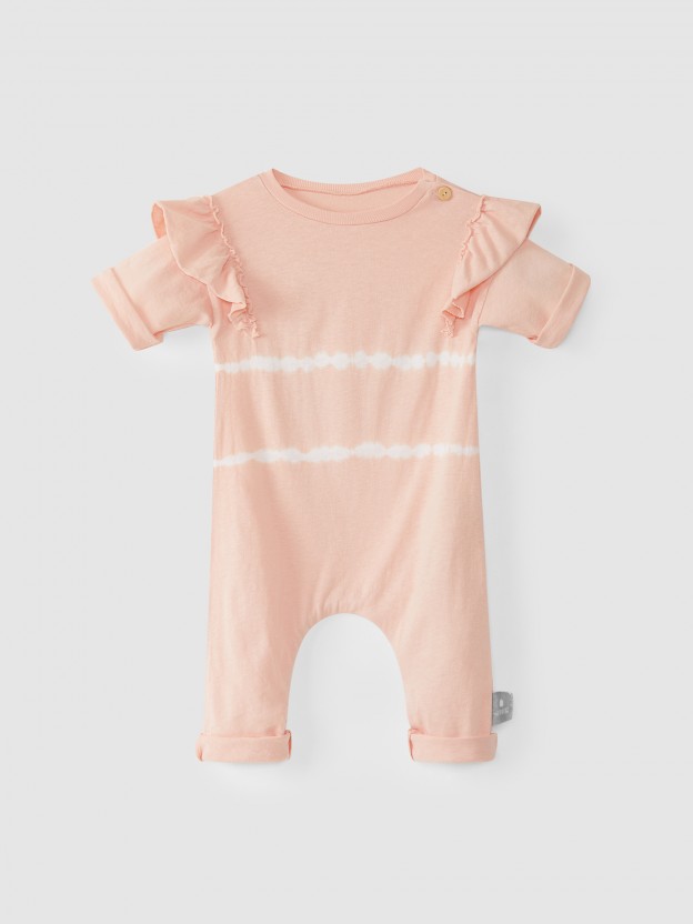 Mono tie-dye con volantes