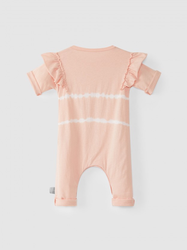 Mono tie-dye con volantes