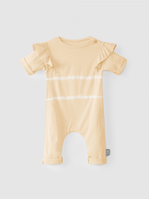 Mono tie-dye con volantes
