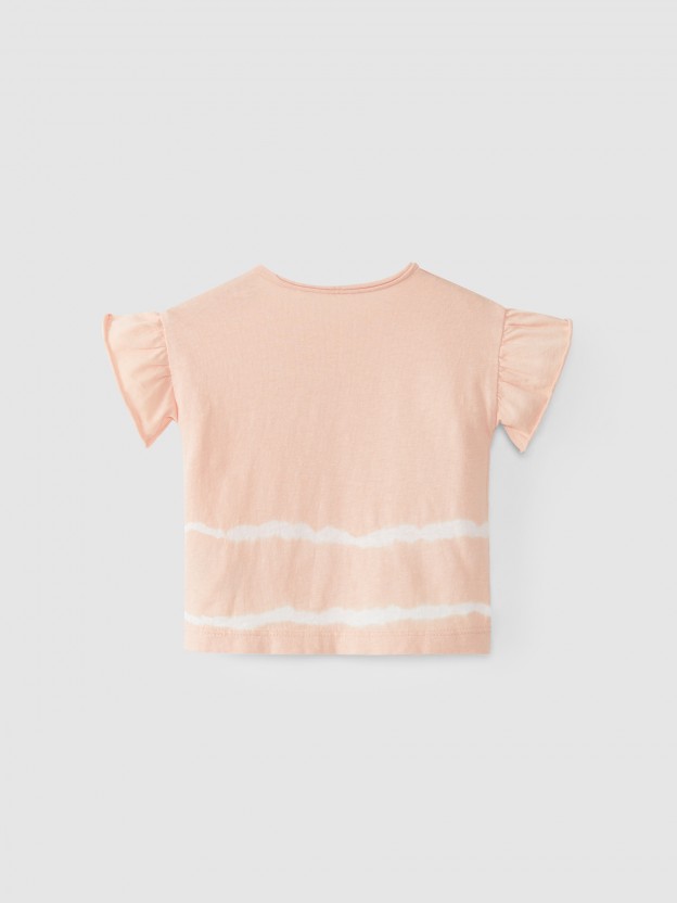 Conjunto de dos camisetas tie-dye y patr�n perforado