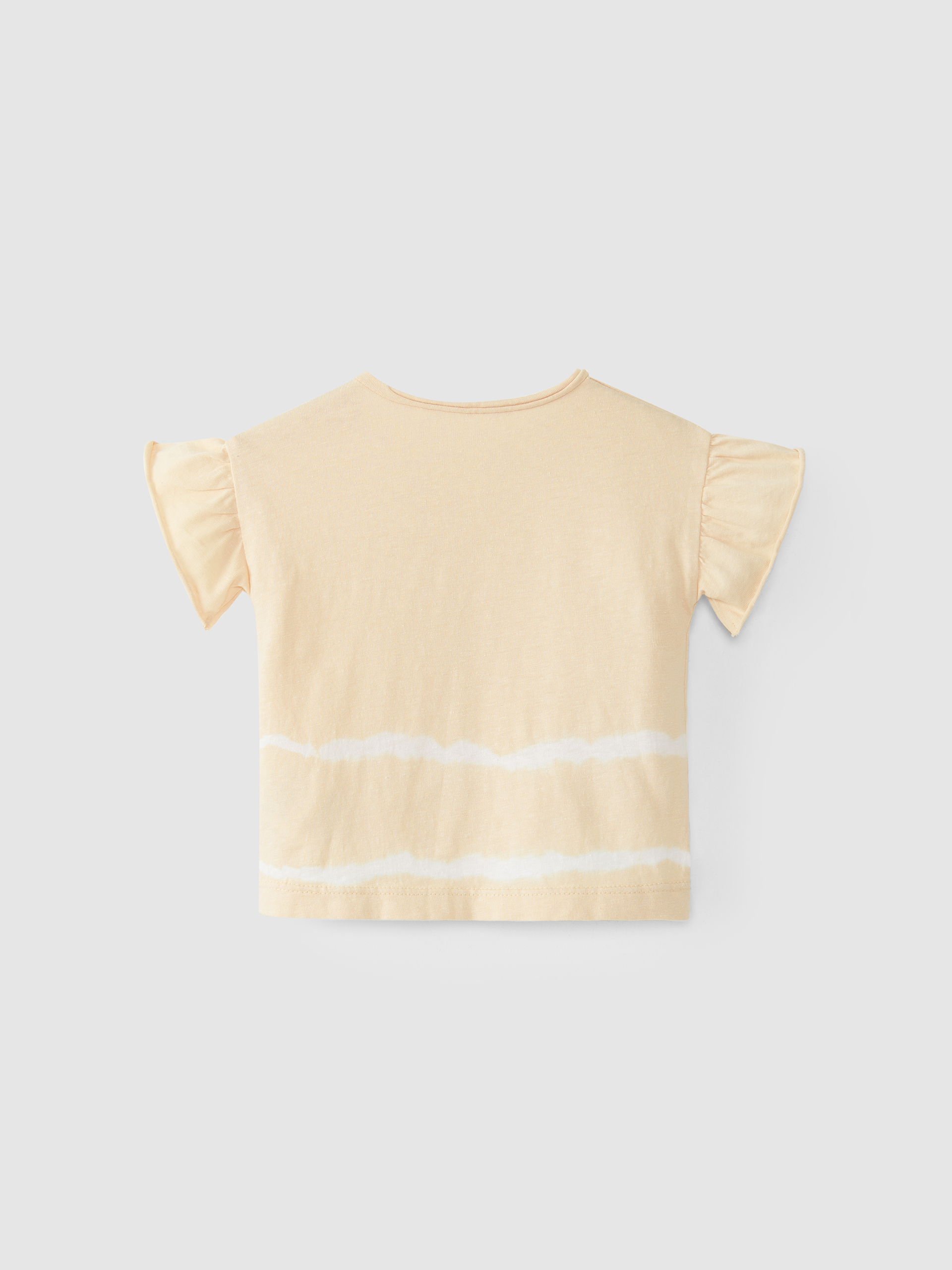Conjunto de dos camisetas tie-dye y patrón perforado