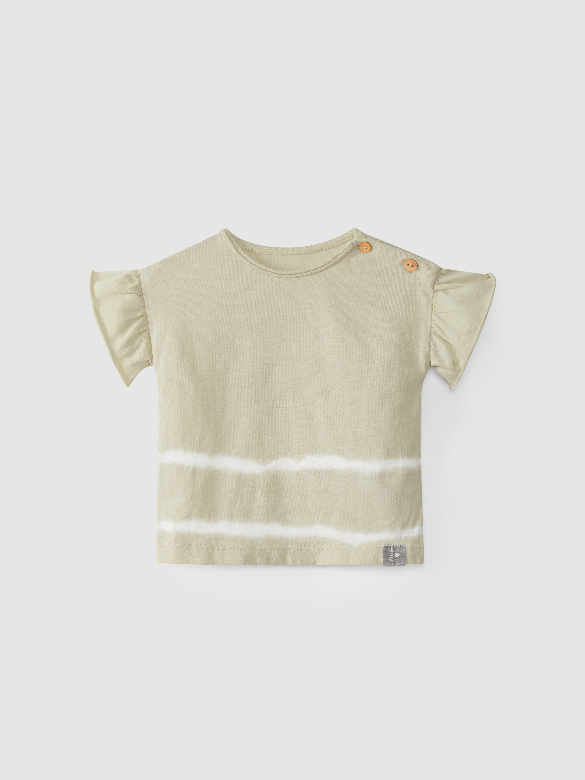 Conjunto de dos camisetas tie-dye y patrón perforado