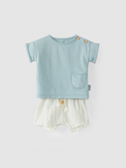 Kit t-shirt et short rayures Kit t-shirt et short rayures