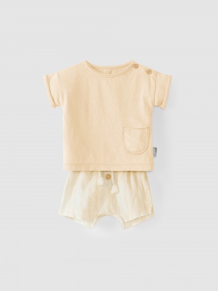 Striped shorts and T-shirt set Striped shorts and T-shirt set