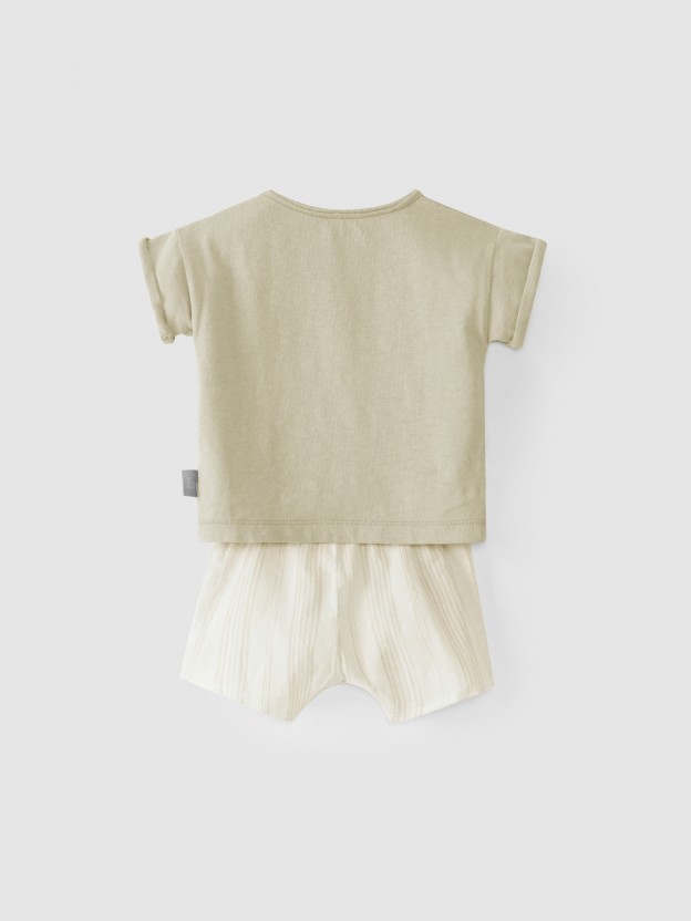 Kit t-shirt et short rayures Kit t-shirt et short rayures