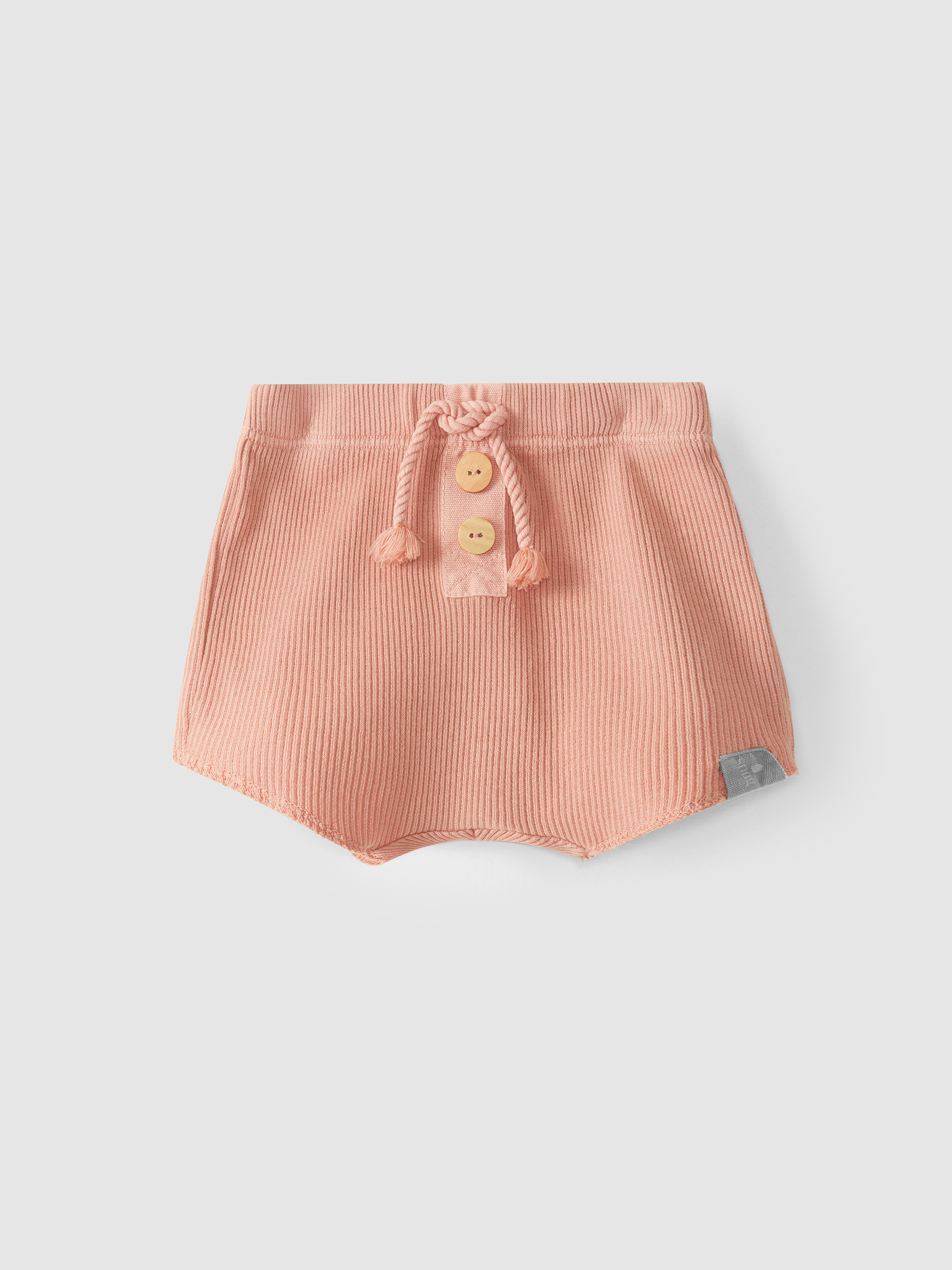 Conjunto dos pantalones cortos de algodón acanalado