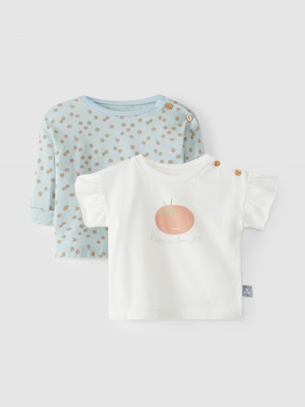Set of two "happy tomato" T-shirts Set of two "happy tomato" T-shirts