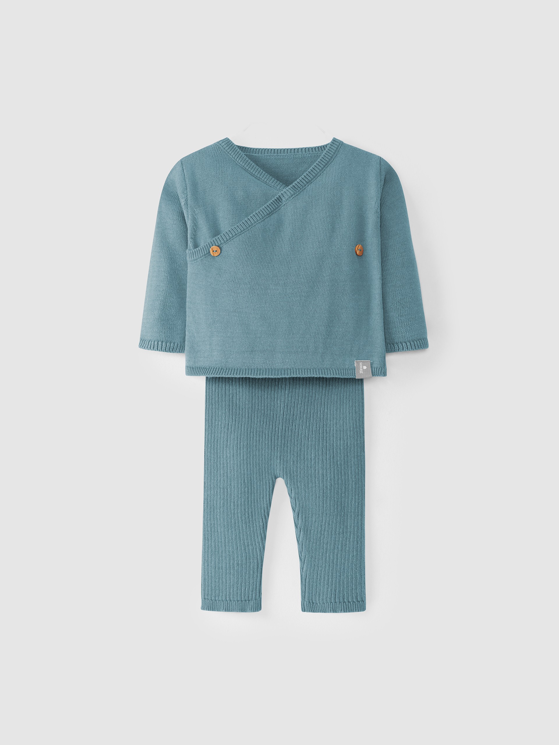 Kit camisola e calças tricotadas