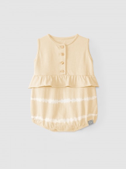 Barboteuse tie-dye pièce en volant Barboteuse tie-dye pièce en volant