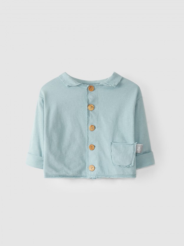 Chaqueta de algod�n con cuello