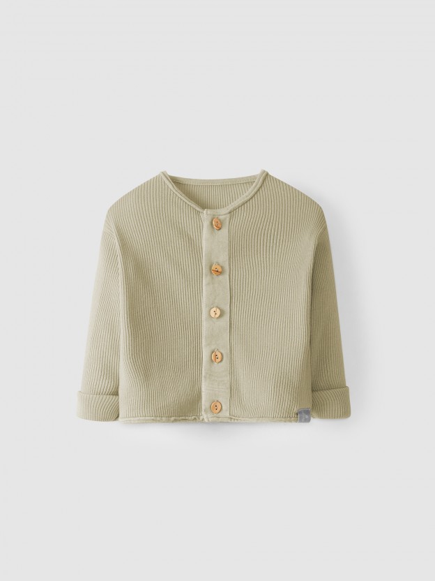 Ribbed organic cotton jacket Ribbed organic cotton jacket