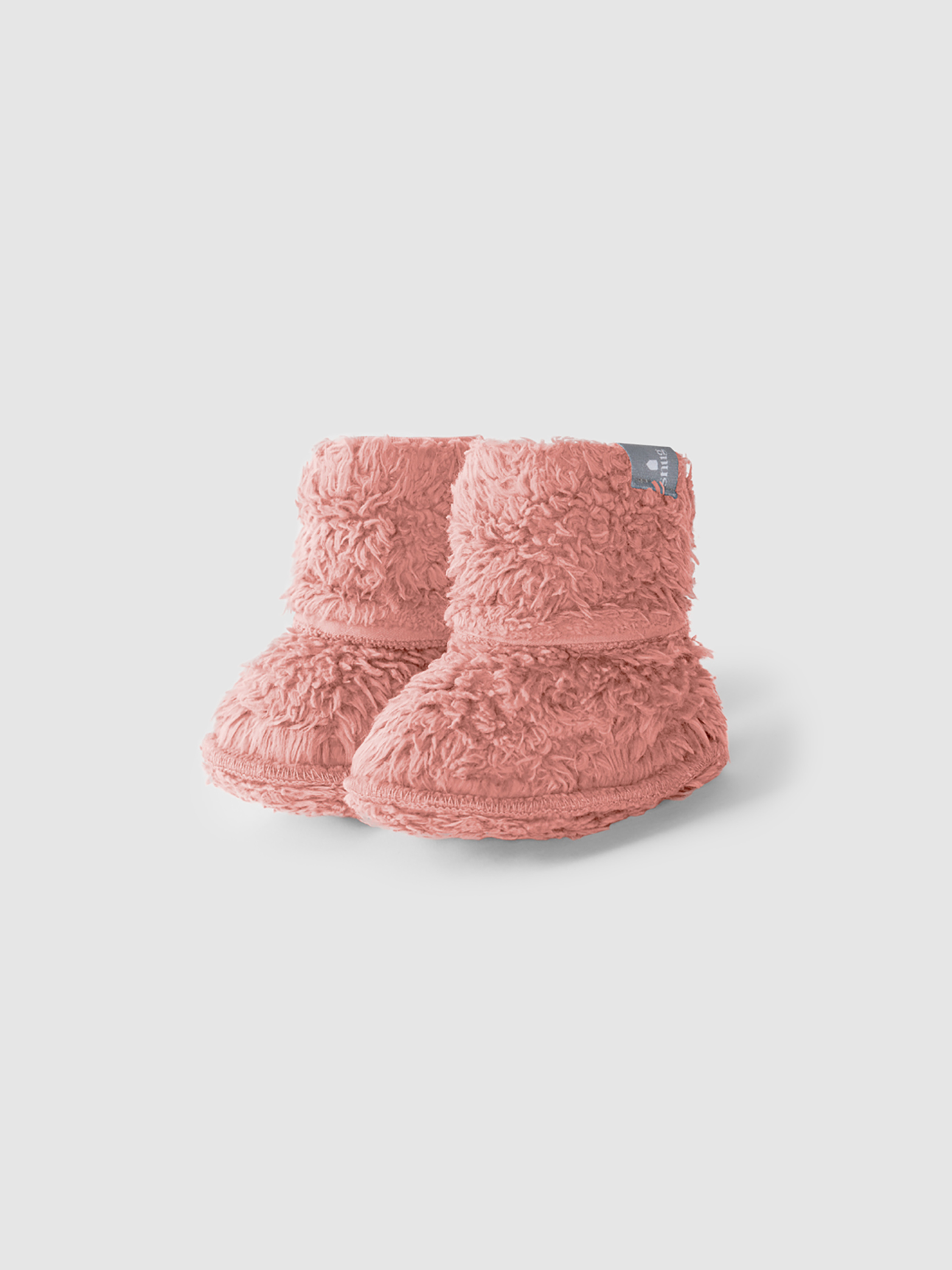 Booties in organic cotton fur