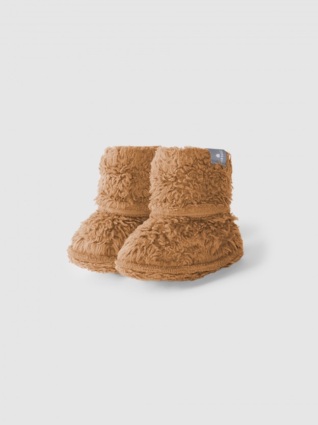 Petites bottes en fourrure en coton biologique