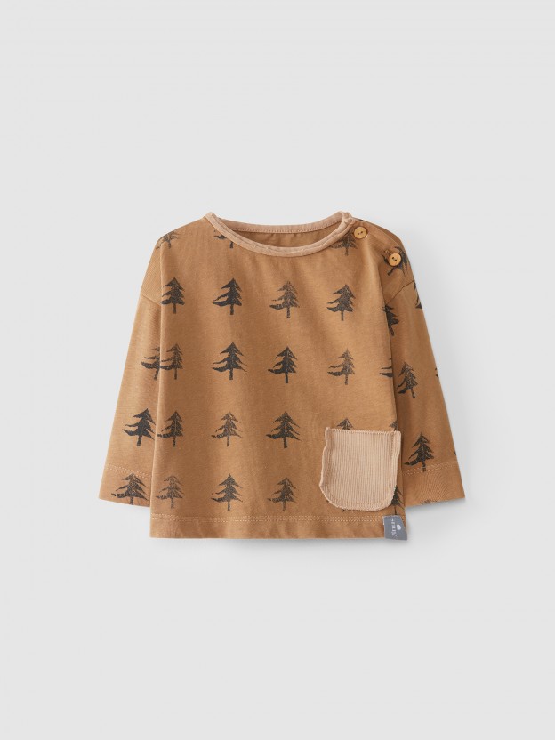 Two pine trees printed t-shirts kit Two pine trees printed t-shirts kit