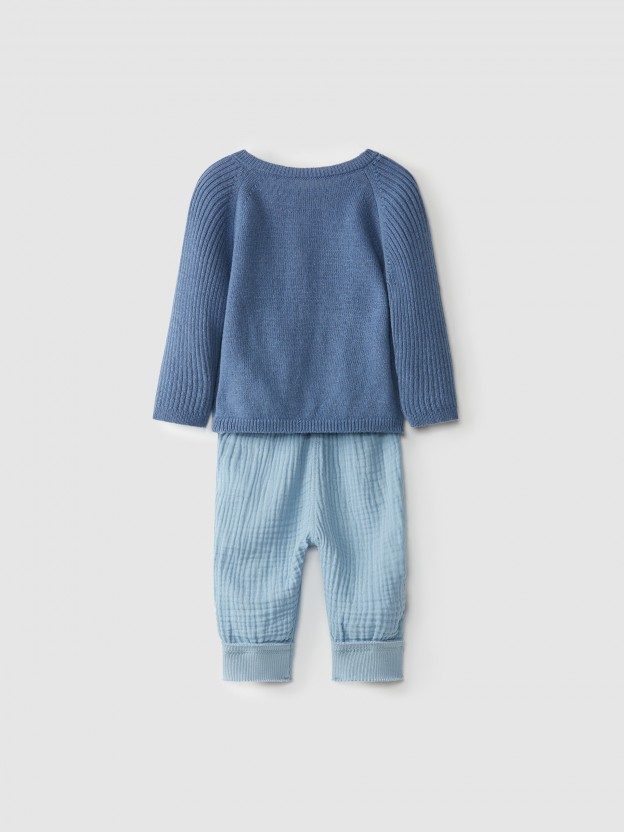 Kit pull cachemire�/�m�rinos et pantalon
