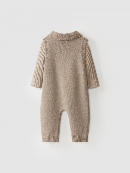 Kit of recycled cotton/wool jumpsuit and t-shirt Kit of recycled cotton/wool jumpsuit and t-shirt