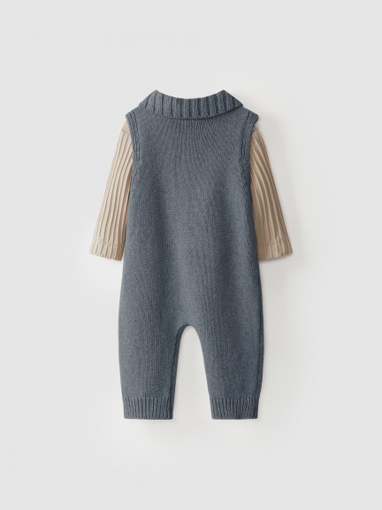 Kit of recycled cotton/wool jumpsuit and t-shirt Kit of recycled cotton/wool jumpsuit and t-shirt