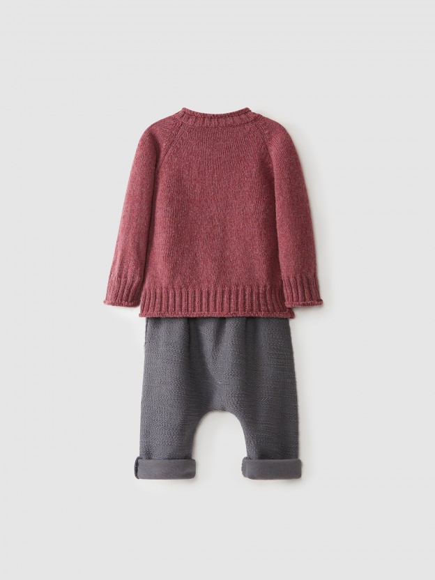 Kit pull bonhomme de neige et pantalon