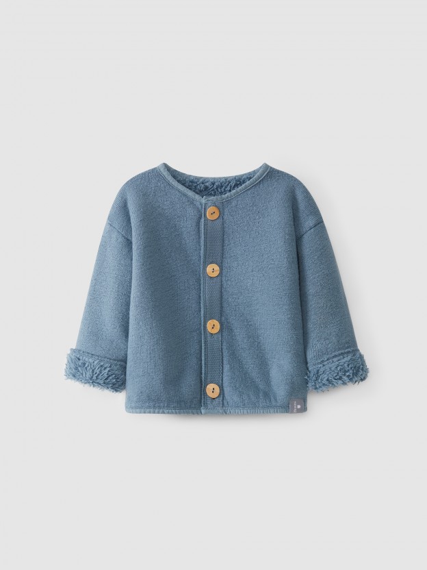 fleece and organic cotton fur coat