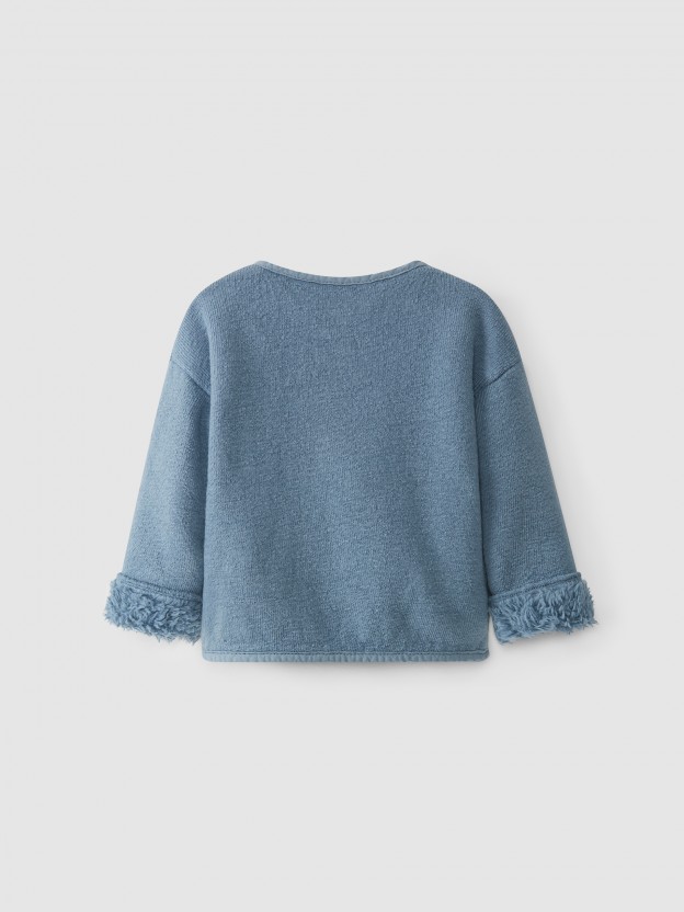 fleece and organic cotton fur coat