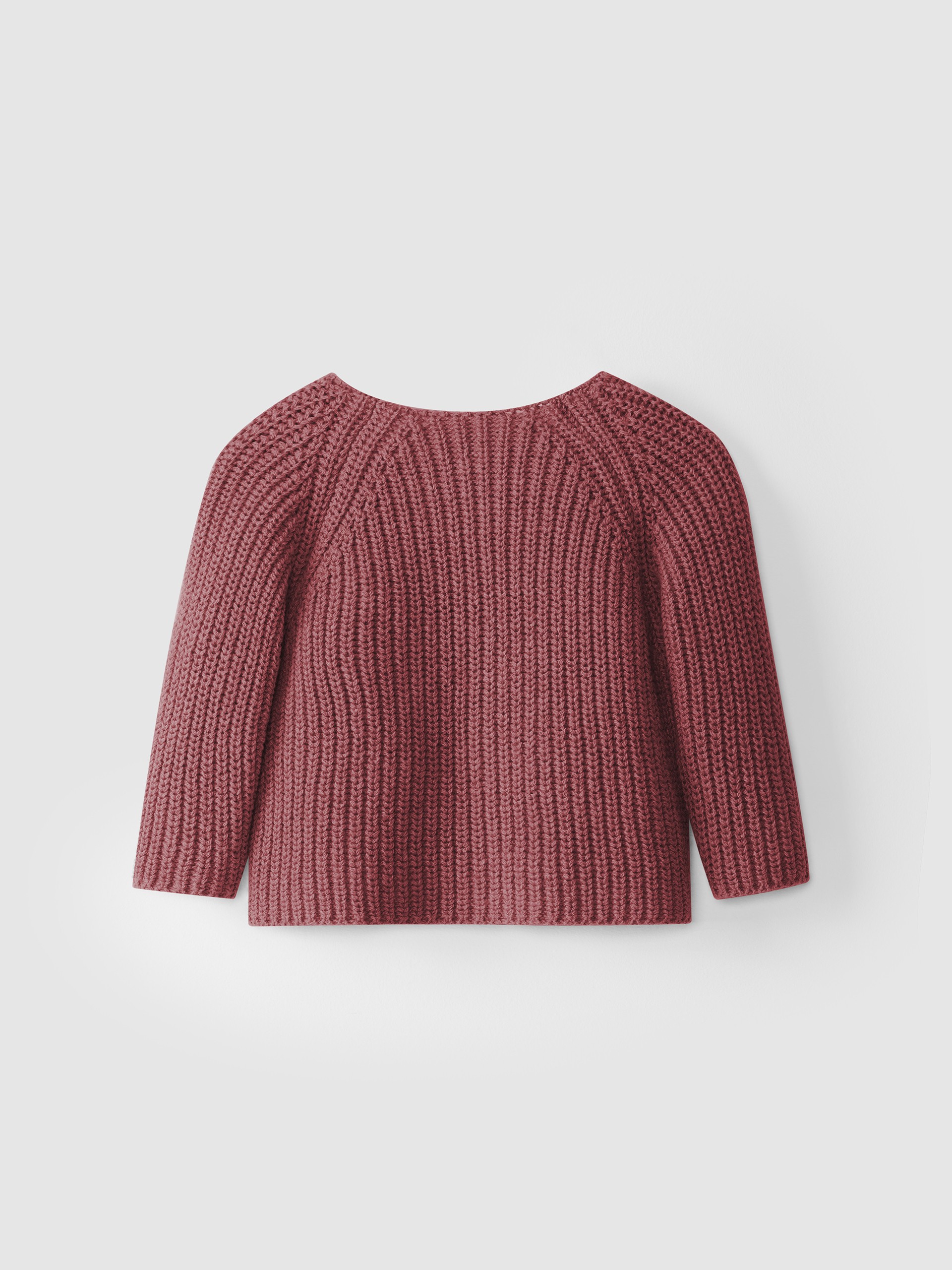 Recycled cotton/wool knitted cardigan