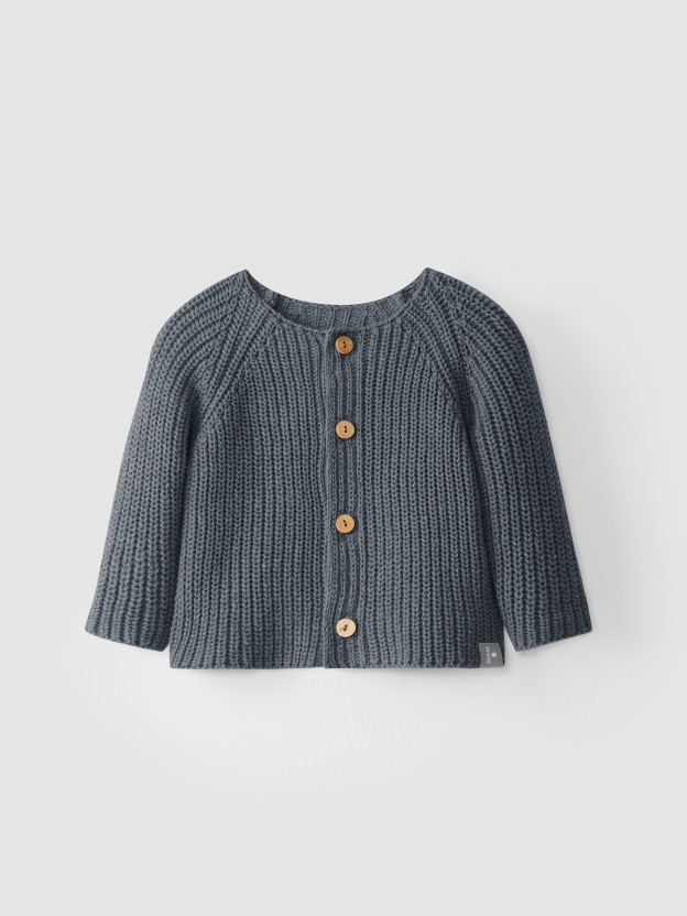 Gilet tricot coton / laine recycl�s