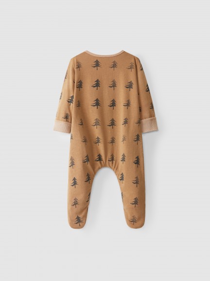 Babygrow felpa com estampado pinheiros Babygrow felpa com estampado pinheiros