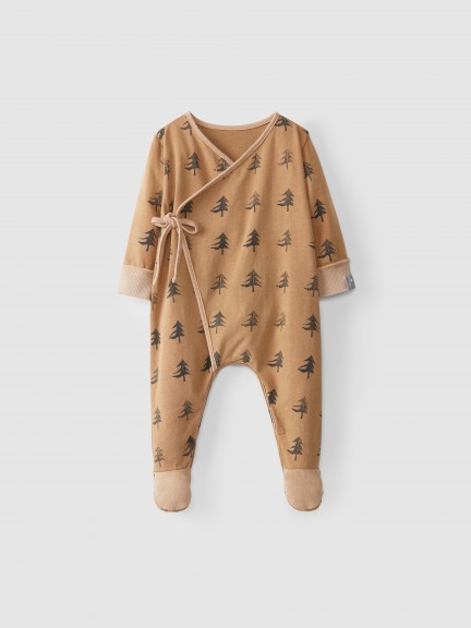 Babygrow felpa com estampado pinheiros Babygrow felpa com estampado pinheiros