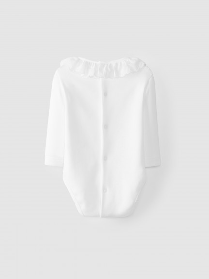 Embroidered collar bodysuit Embroidered collar bodysuit