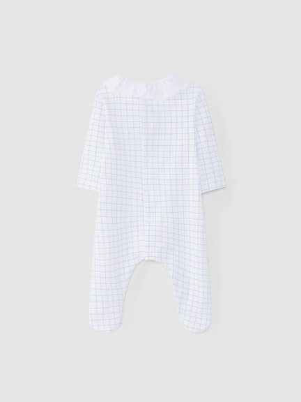 Babygrow with ruffled collar Babygrow with ruffled collar