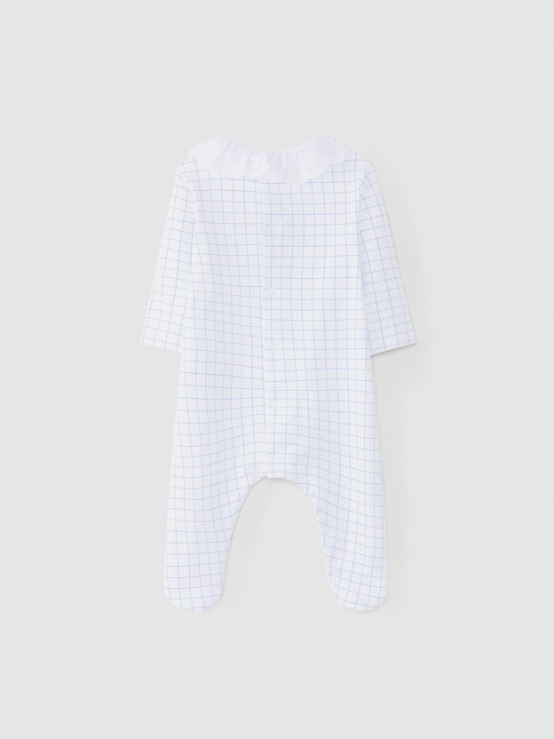 Babygrow à col à volant Babygrow à col à volant