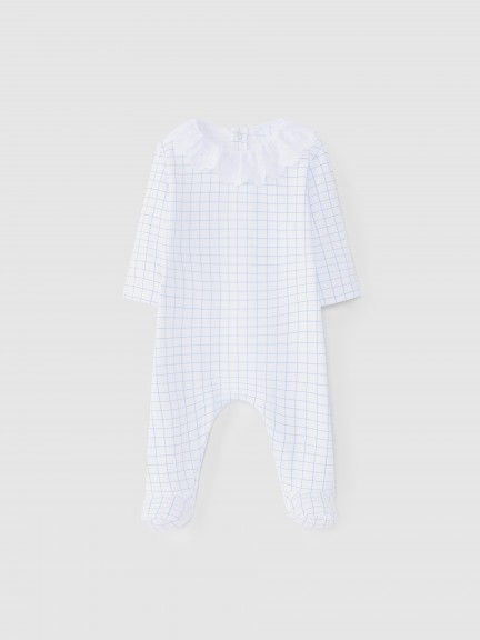 Babygrow with ruffled collar Babygrow with ruffled collar