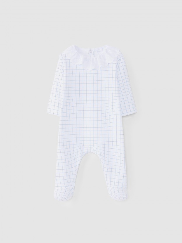 Babygrow à col à volant Babygrow à col à volant