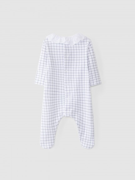 Babygrow with ruffled collar Babygrow with ruffled collar