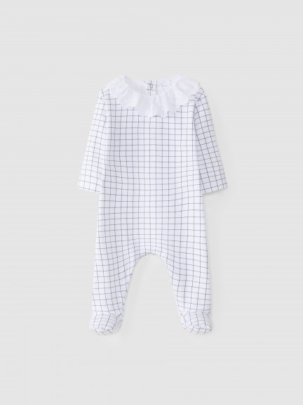 Babygrow with ruffled collar Babygrow with ruffled collar