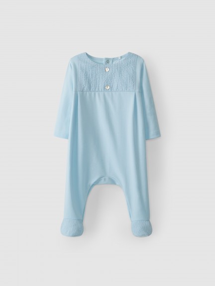 Babygrow with plaid yoke Babygrow with plaid yoke
