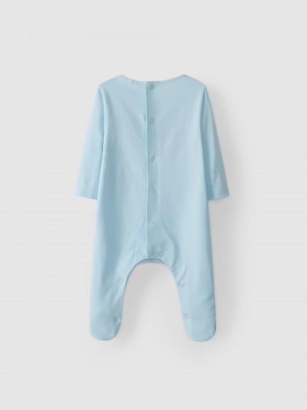 Babygrow with plaid yoke Babygrow with plaid yoke