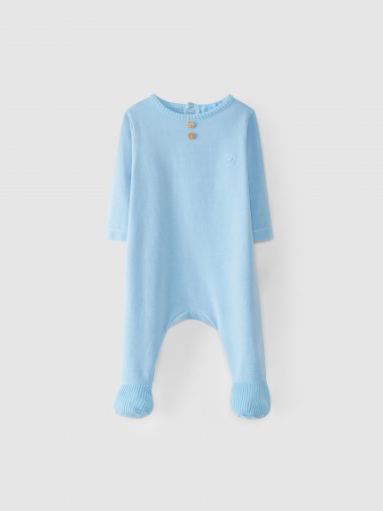 Organic cotton babygrow without collar Organic cotton babygrow without collar
