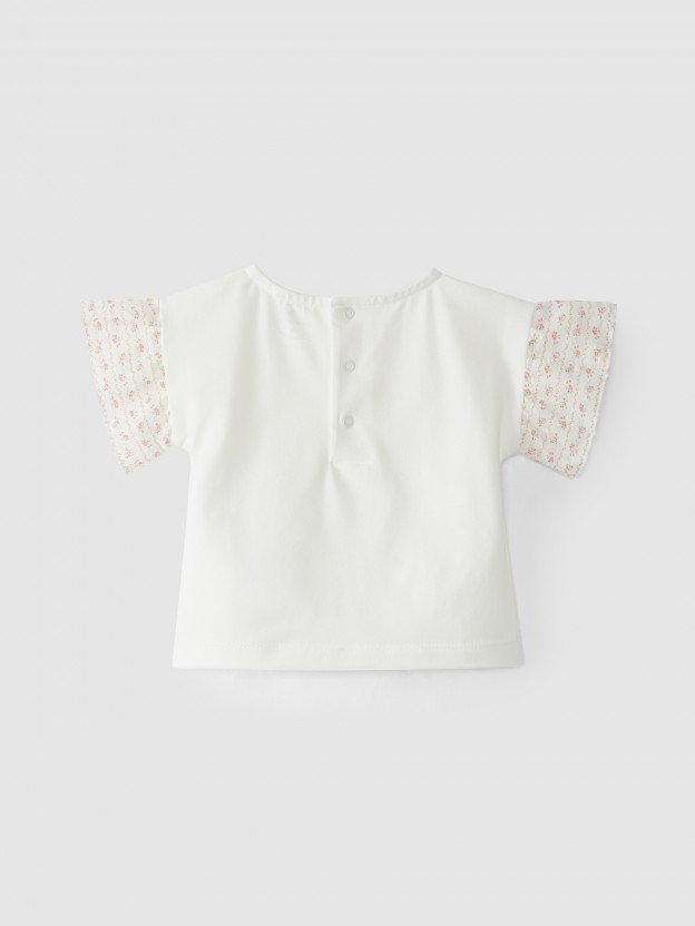 T-shirt manches � volant