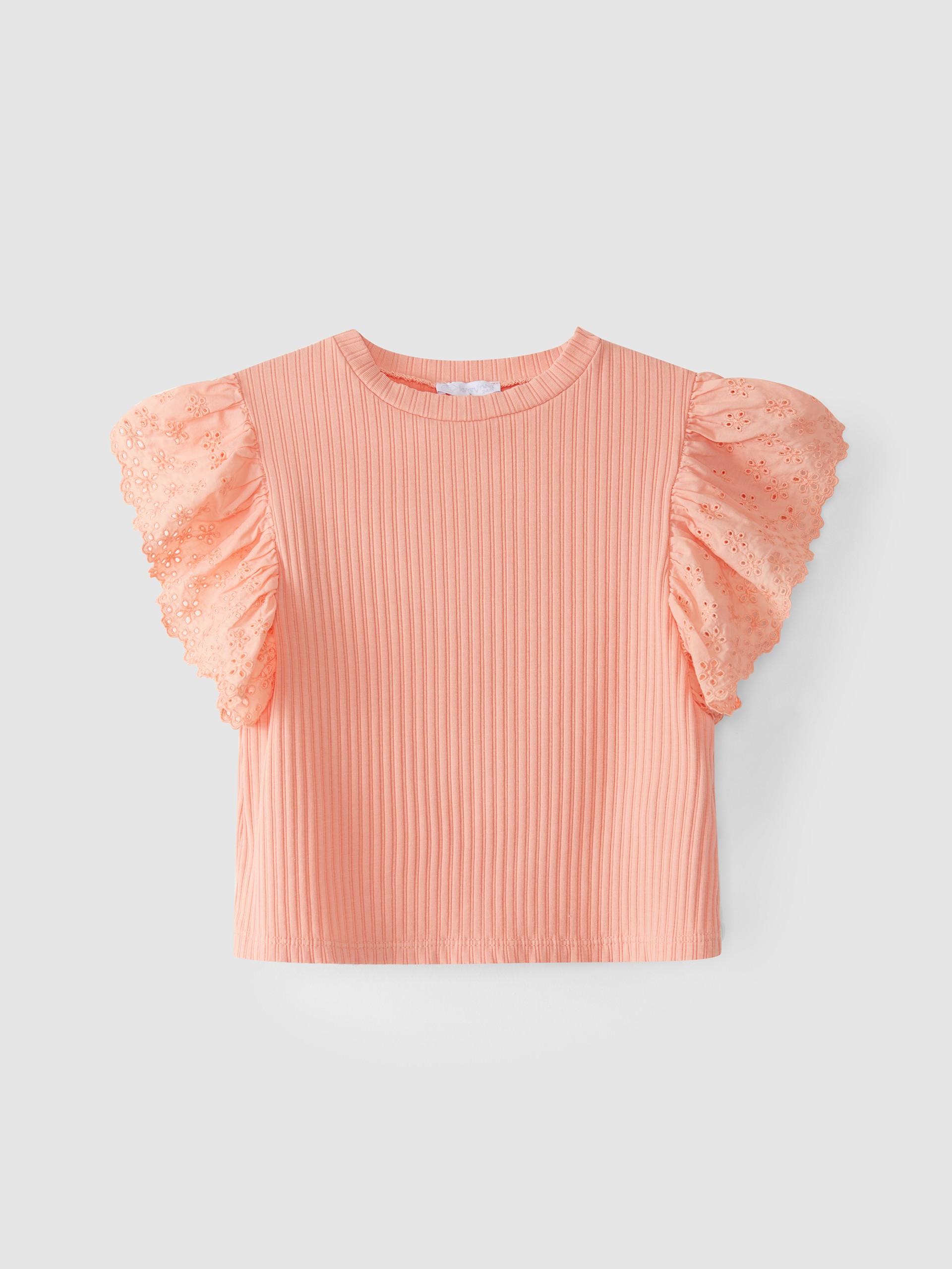 Camiseta con mangas bordadas
