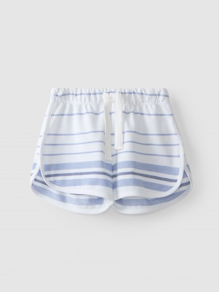 Striped piqué shorts Striped piqué shorts