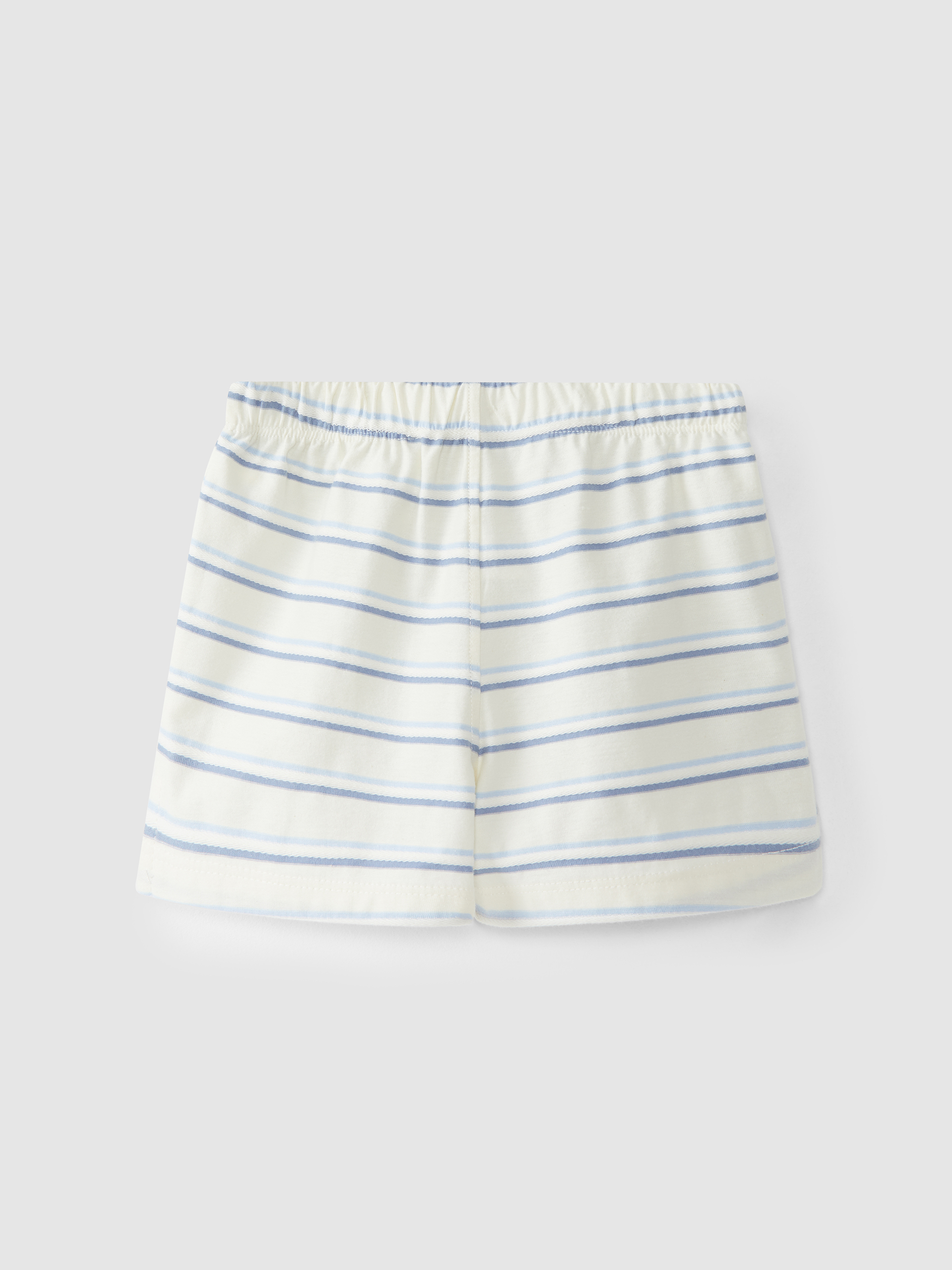 Short pull-up en coton rayures