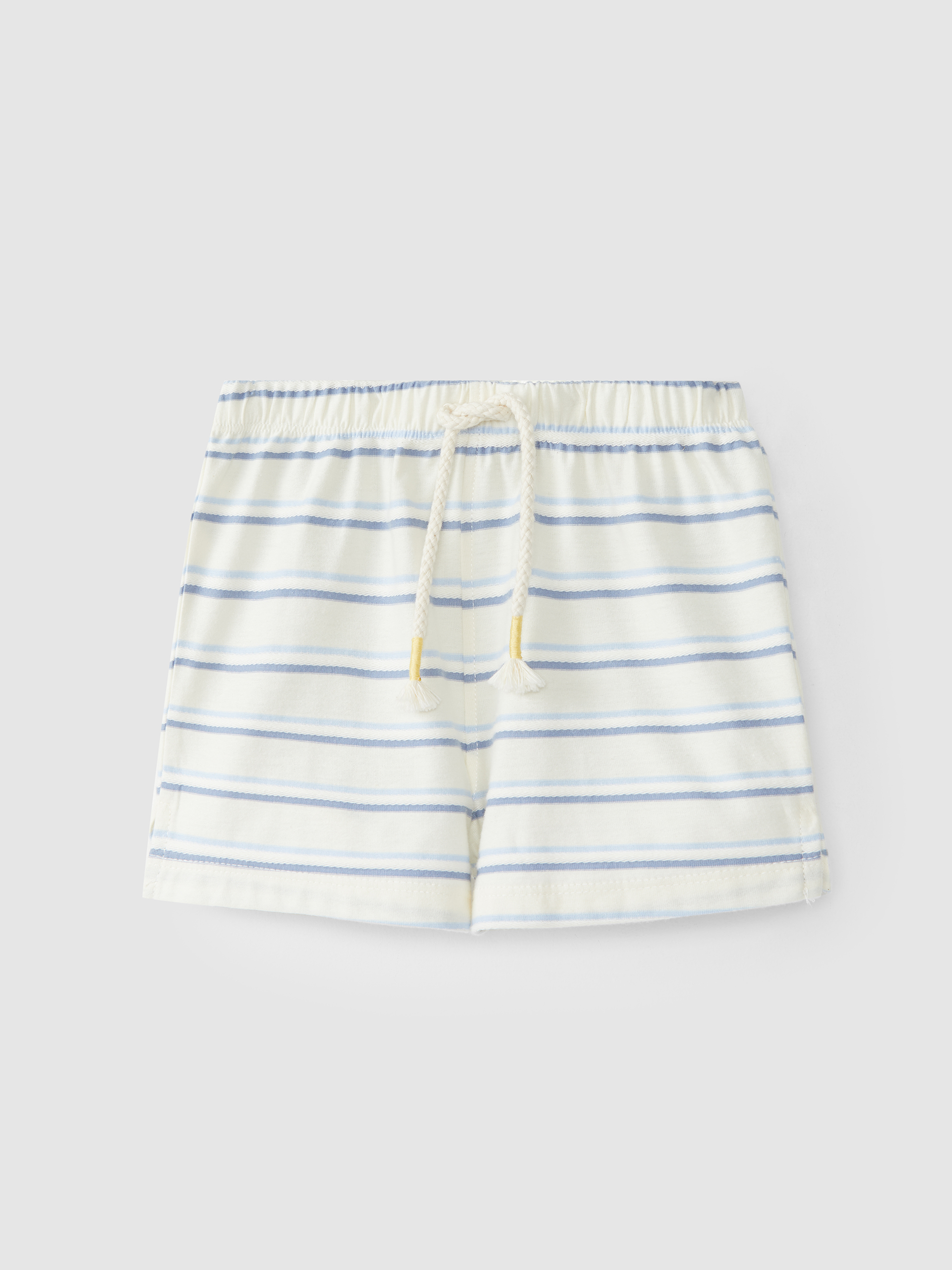 Short pull-up en coton rayures
