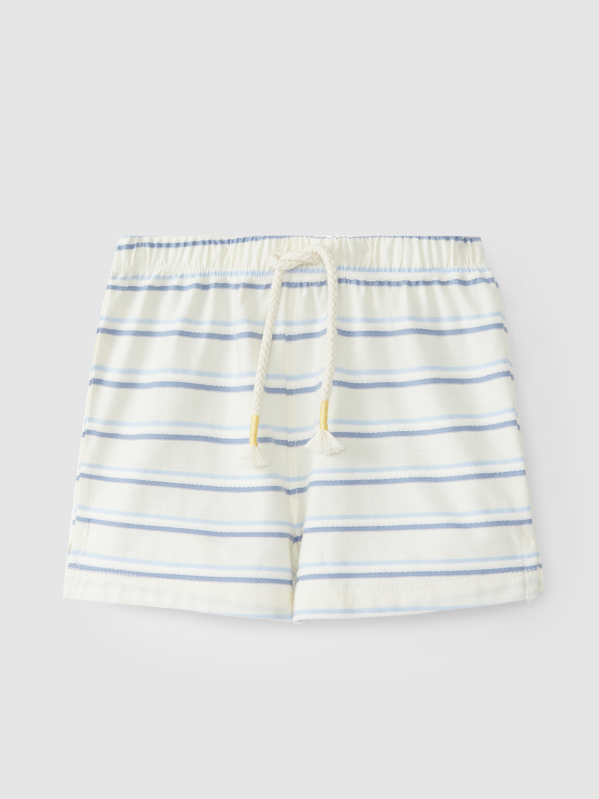 Short pull-up en coton rayures