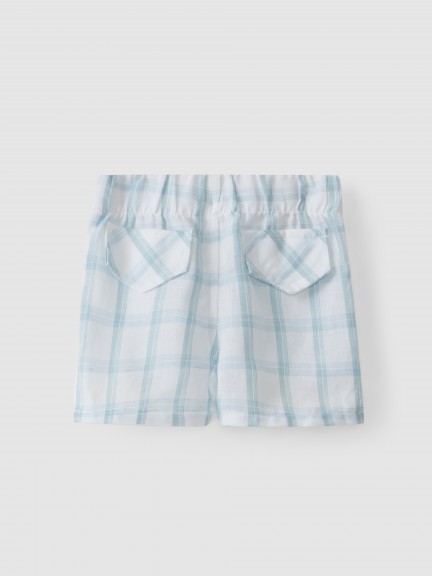 Short en lin carreaux Short en lin carreaux