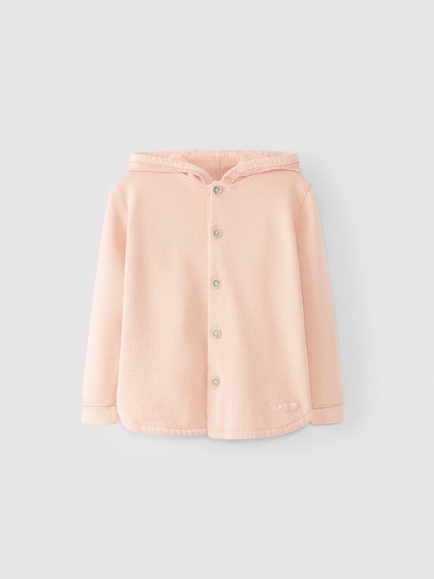 Cotton jacket with hood Cotton jacket with hood