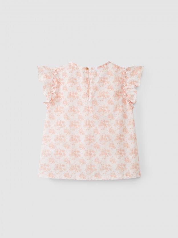 Blusa tecido floral Blusa tecido floral