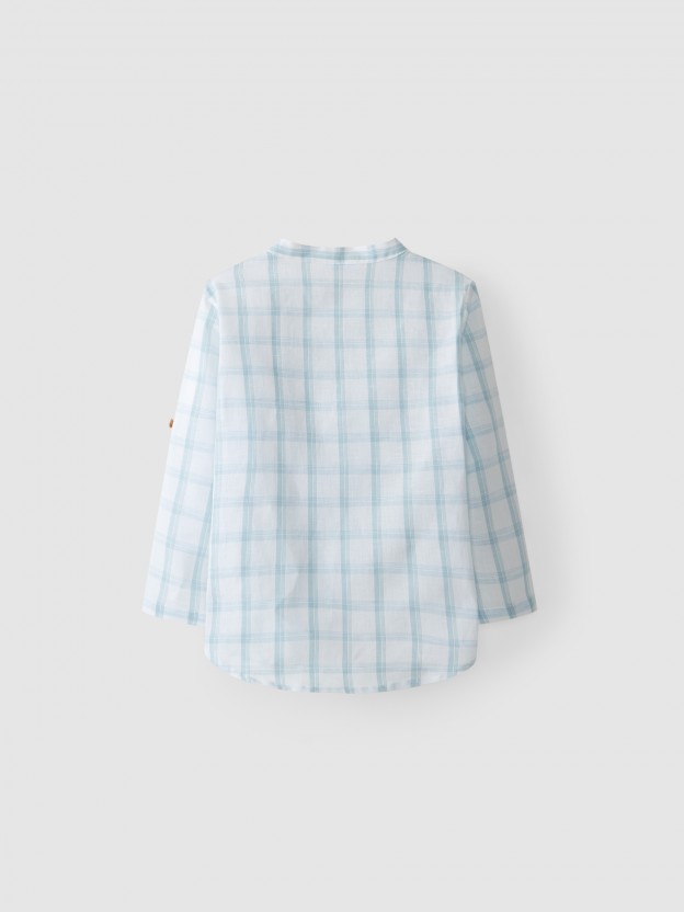 Plaid linen shirt