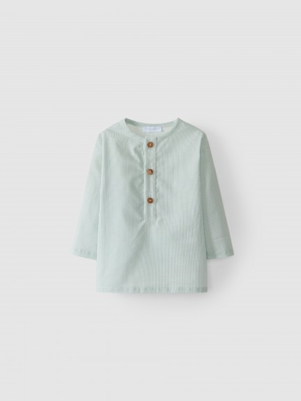 Mandarin collar shirt